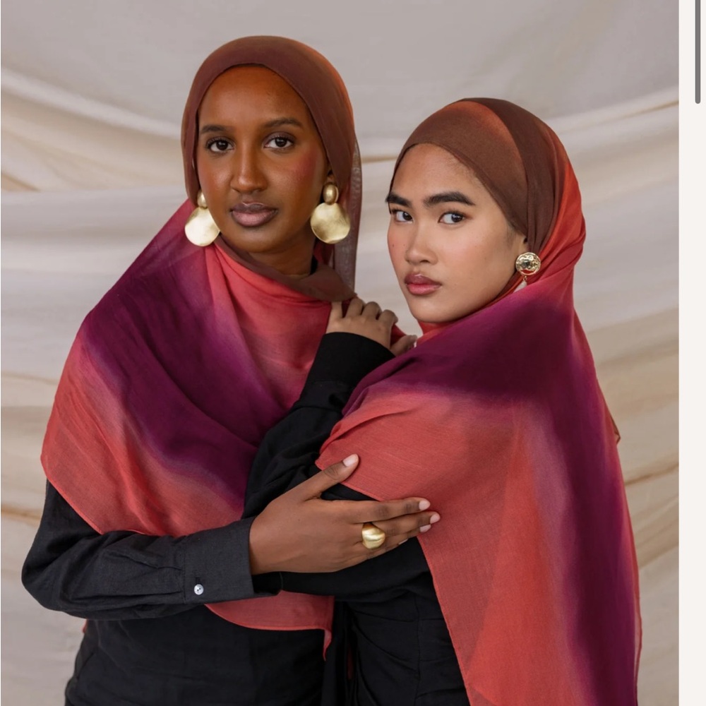 VELA Hijabs Ombré Rouge